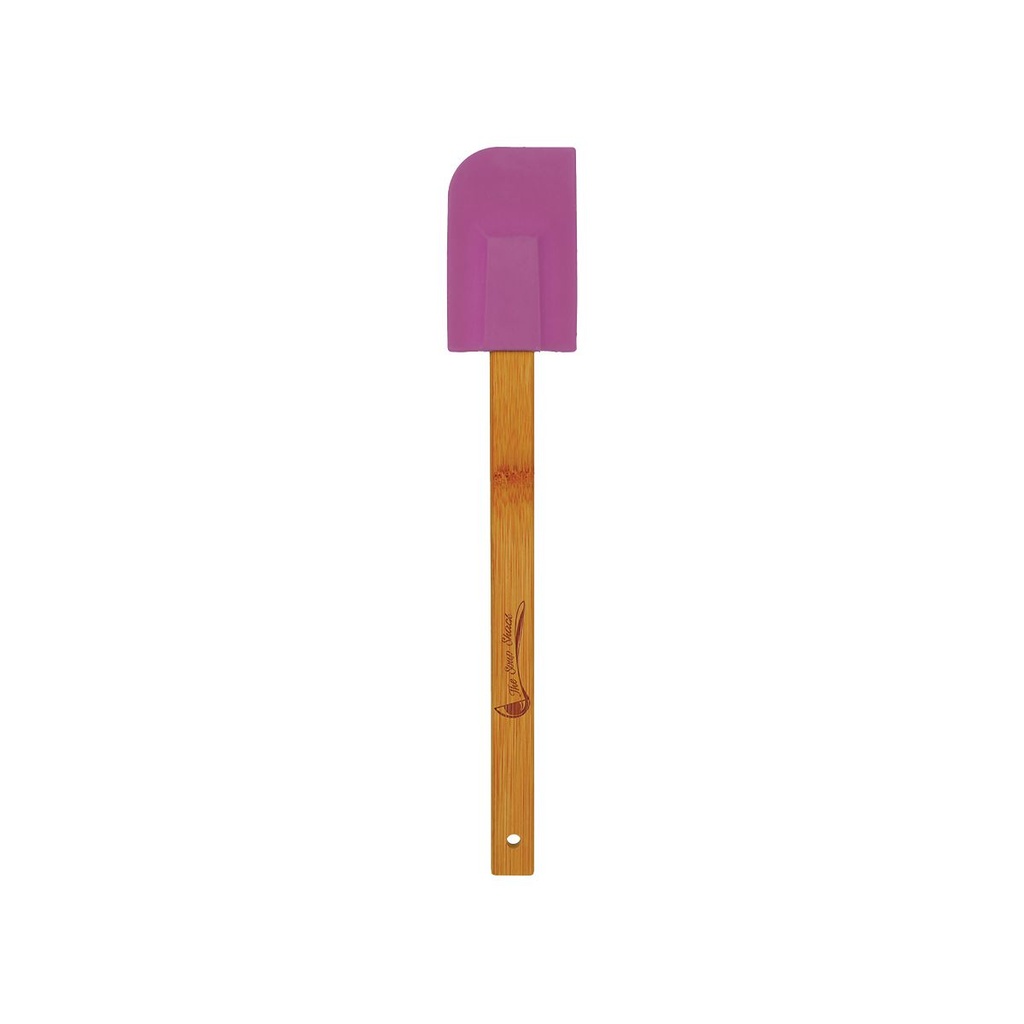 11¾" Purple Silicone Spatula w/ Bamboo Handle